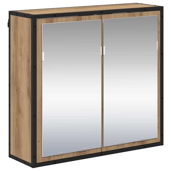 vidaXL Wall Shelf with Shelf Wall-mounted Artisan Oak 65 x 20 x 60 cm