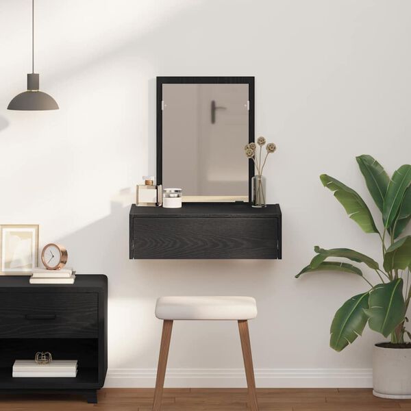 vidaXL Dressing Table Black 60 x 40 x 70 cm Engineered Wood