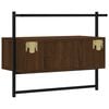vidaXL TV Cabinet Wall-mounted Brown Oak 60.5x30x51 cm Engineered Wood