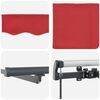vidaXL Retractable Awning Manual Red 600 x 350 cm Fabric