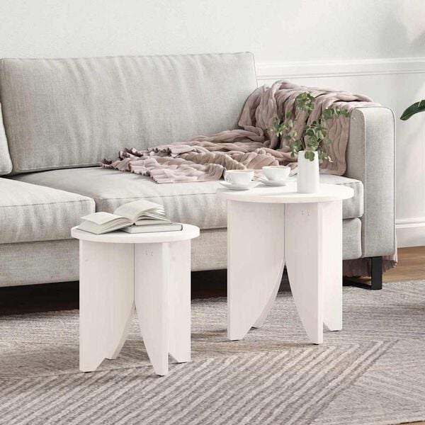 vidaXL Coffee Table 2 pcs White