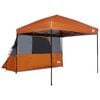 vidaXL Camping Tent Set 2 pcs 4-Person Orange Taffeta and Fabric
