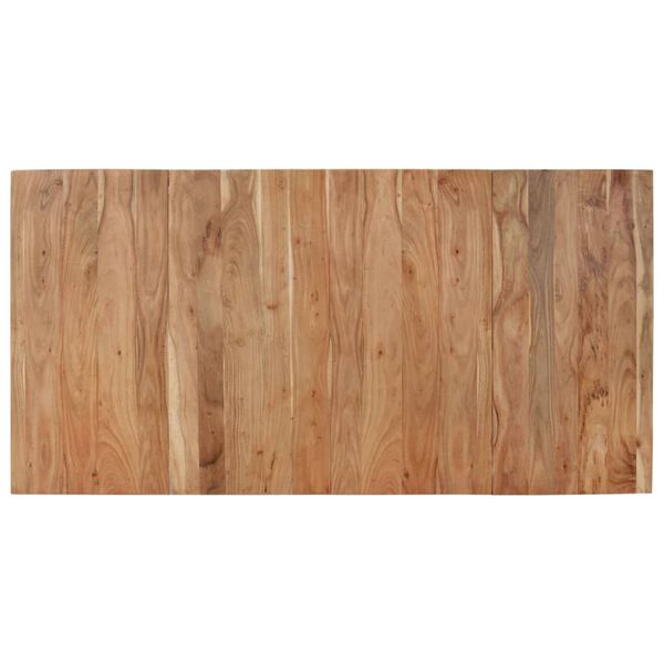 vidaXL Dining Table Black 180x90x77 cm Solid Wood Acacia