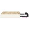 vidaXL Floating Wall Shelf Oak and White 23x23.5x3.8 cm MDF
