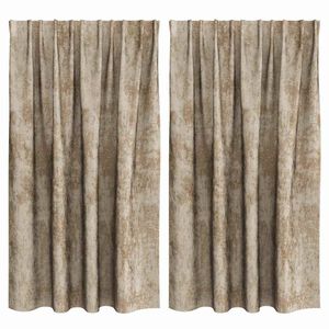 vidaXL Velvet Curtains 2 pcs Champagne 140 x 140 cm Velvet