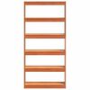 vidaXL Book Cabinet Wax Brown 80 x 30 x 167.5 cm Solid Pine Wood