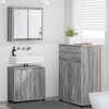 vidaXL Bathroom Furniture Set Manual 3 pcs Grey Sonoma Engineered Wood