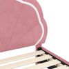 vidaXL Children's Bed Frame with Headboard Pink 80 x 200 cm Velvet