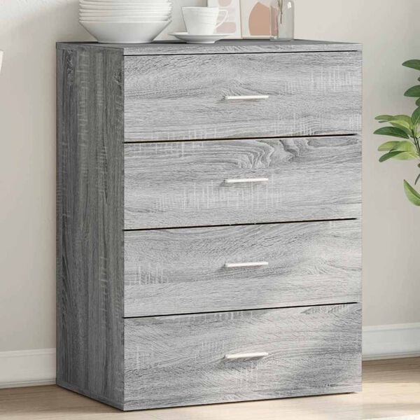 vidaXL Sideboard Grey Sonoma 60x39x80 cm Engineered Wood