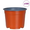 vidaXL Flower Pot 100 pcs Ceramic &Oslash; 10 x 8 cm Plastic