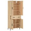 vidaXL Highboard Sonoma Oak 69.5x34x180 cm Engineered Wood
