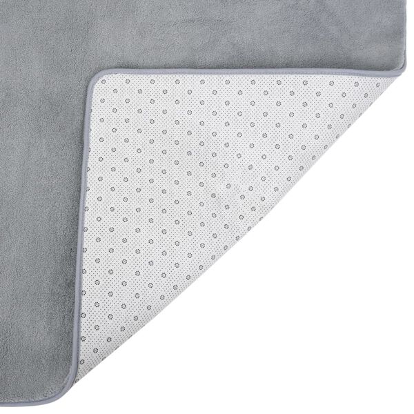 vidaXL Teddy Rug Grey 170x120 cm
