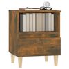 vidaXL Bedside Cabinet Smoked Oak 40x35x50 cm