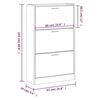 vidaXL Shoe Cabinet Grey Sonoma 63x24x103 cm Engineered Wood