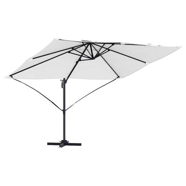 vidaXL Cantilever Roma Parasol Beige and Black 352 x 251 x 260 cm