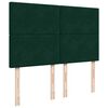 vidaXL Ottoman Bed with Mattresses Dark Green 140x190cm Velvet