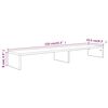 vidaXL Monitor Stand Brown Oak 110x23.5x9 cm Engineered Wood