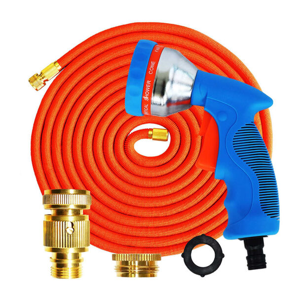 GR&Uuml;NTEK 8 Piece Flexible Garden Hose Kit KING COBRA 22.5 m