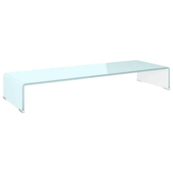 vidaXL TV Stand/Monitor Riser Glass Green 90x30x13 cm