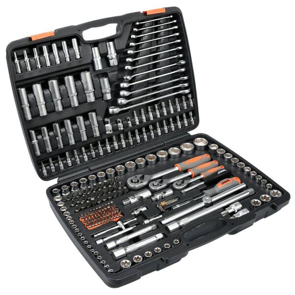 Sthor 216 Piece Ratcheting Socket Spanner Set Metal 58691