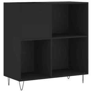 vidaXL Record Cabinet Black 84,5x38x89 cm Engineered Wood