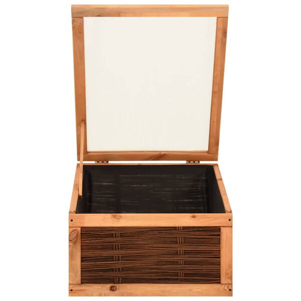 vidaXL Greenhouse 60x80x45 cm Solid Pinewood and Willow