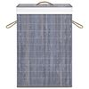vidaXL Bamboo Laundry Basket Grey