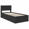 vidaXL Bed Frame with Headboard Black 75 x 190 cm Engineered Wood