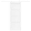 vidaXL Sliding Door White 83 x 202 cm Solid Pine Wood
