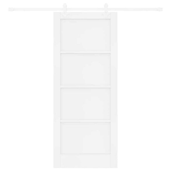 vidaXL Sliding Door White 83 x 202 cm Solid Pine Wood