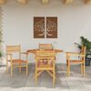 vidaXL Garden Stacking Chairs 4 pcs Brown 55.5 x 55.5 x 90 cm
