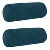 vidaXL Cushion with Pillow HEERLEN 2 pcs Blue Velvet
