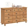 vidaXL Chest of Drawer ASKIM Brown 79 x 40 x 133.5 cm Solid Pine wood