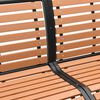vidaXL Garden Bench Brown 231 cm Wood and Powder-coated Steel