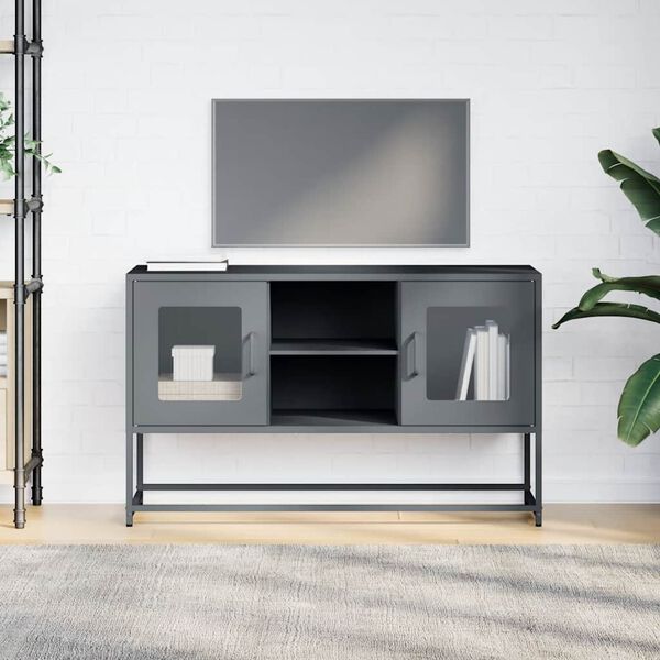 vidaXL TV Cabinet Anthracite 100.5x39x60.5 cm Steel