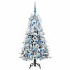 vidaXL Artificial Hinged Christmas Tree White 150 cm PE and PVC