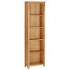 vidaXL Bookcase 52x22.5x170 cm Solid Oak Wood