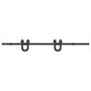 vidaXL Sliding Door Hardware Kit 183 cm Steel Black
