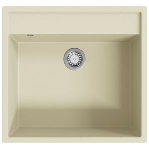 vidaXL Kitchen Sink with Overflow Hole Beige Granite