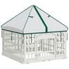 vidaXL 4 Panel Dog Playpen with Roof 88 x 88 x 112 cm Plastic White