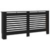vidaXL Radiator Cover Black 172x19x81.5 cm MDF