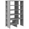 vidaXL Shoe Cabinet with Shelf 2 pcs Grey Sonoma Engineered Wood