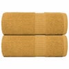 vidaXL Wash Towels "FROGN" 2 pcs Gold 30x30 cm 360 gsm