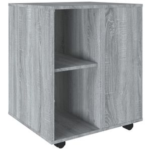 vidaXL Rolling Cabinet Grey Sonoma 60x53x72 cm Engineered Wood