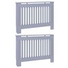 vidaXL Radiator Cover 2 pcs Grey 112 x 19 x 81.5 cm Engineered Wood