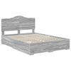 vidaXL Bed Frame with Drawer Grey Sonoma 160 x 200 cm Engineered Wood