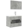 vidaXL 3 Piece Bathroom Furniture Set Concrete Grey Engineered Wood