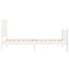 vidaXL Bed Frame without Mattress White 90x190 cm Single Solid Wood Pine