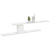 vidaXL Floating Shelf Wall-mounted 2 pcs White 100 x 9 x 2.5 cm Steel