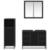 vidaXL Bathroom Furniture Set 3 pcs Black Oak Engineered Wood